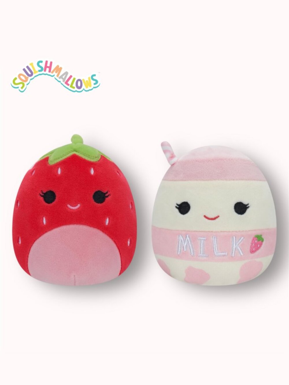 NWT 8" Amelie the milk & Scarlet the strawberry Flipamallow Squishmallow